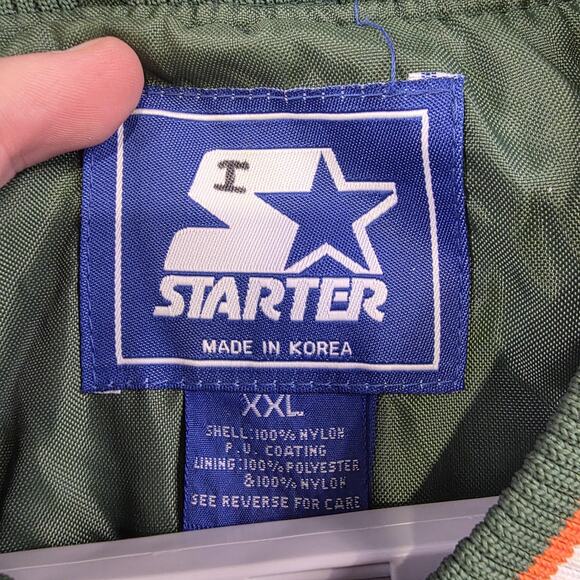 Vintage Miami Hurricanes Jacket Mens 2XL NCAA Football Starter Pullover 90s - Picture 7 of 16